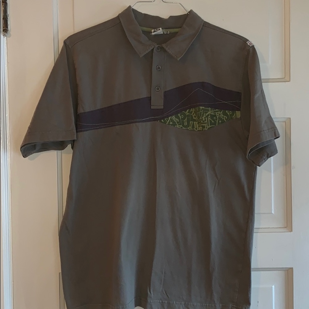 Olive green polo shirt